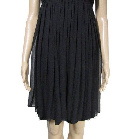 Y2K 100% Silk BABY DOLL XS Fairy Goth Coquette Whimsigoth Empire Black Dress - Picture 3 of 11